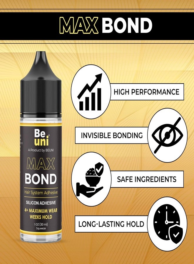 Beuni Max Bond Hair Patch Glue For Men - Strong Hold upto 3-4 Weeks | Hair Wig Glue Adhesive | Strong Hold, Water Proof, Skin Friendly | Pack of 1 (30 ML) (Pack of 1) - Image 3