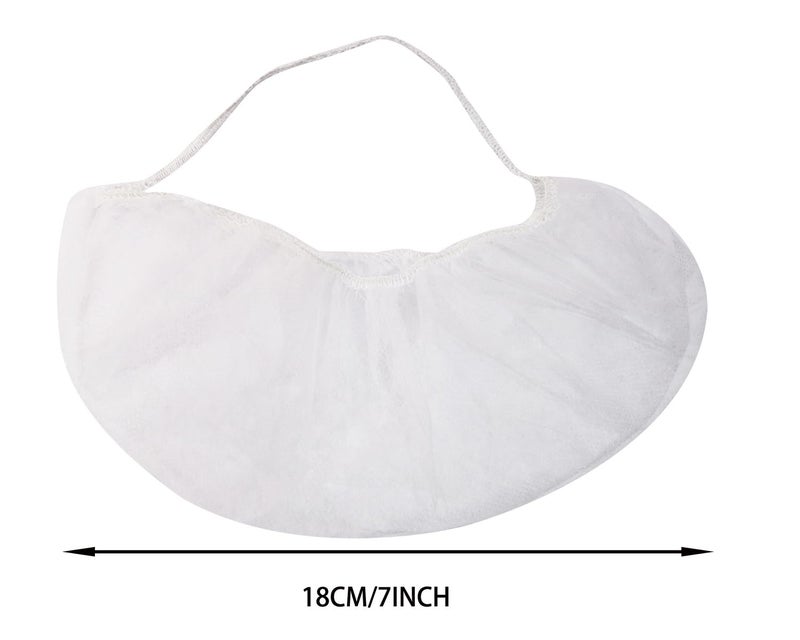 ONLYKXY Beard Cover Nonwovens Beard Protector Net Protective for Men Food Service Cooking Cleaning Kitchen Facial Hair Guards (30, White) - Image 5