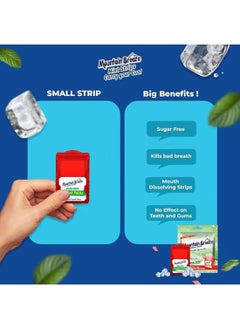 Mountain Breeze Oral Hygiene Mouth Freshener Sugar Free Paanmint Flavoured Breath Strips (24 Strips Each Cassatte)-Pack Of 1(24 Cassette)  - Image 3