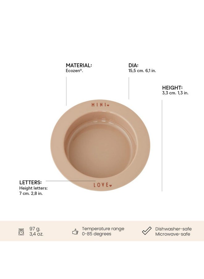Design letters Design Letters Mini Kids Deep Plate | Unbreakable Deep Dinner Plates for Baby | Reusable Tableware for Kids, Toddlers | Round Dinnerware Plates Designed in Denmark | Drop safe,BPA Free Children Dishes  - Image 1