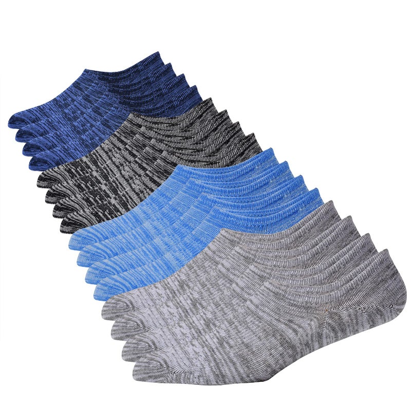 JORMATT 8 Pairs Mens Women No Show Socks NonSlip Athletic Sneaker Cotton Invisible Low Cut Socks for Mens Shoe Size 1315