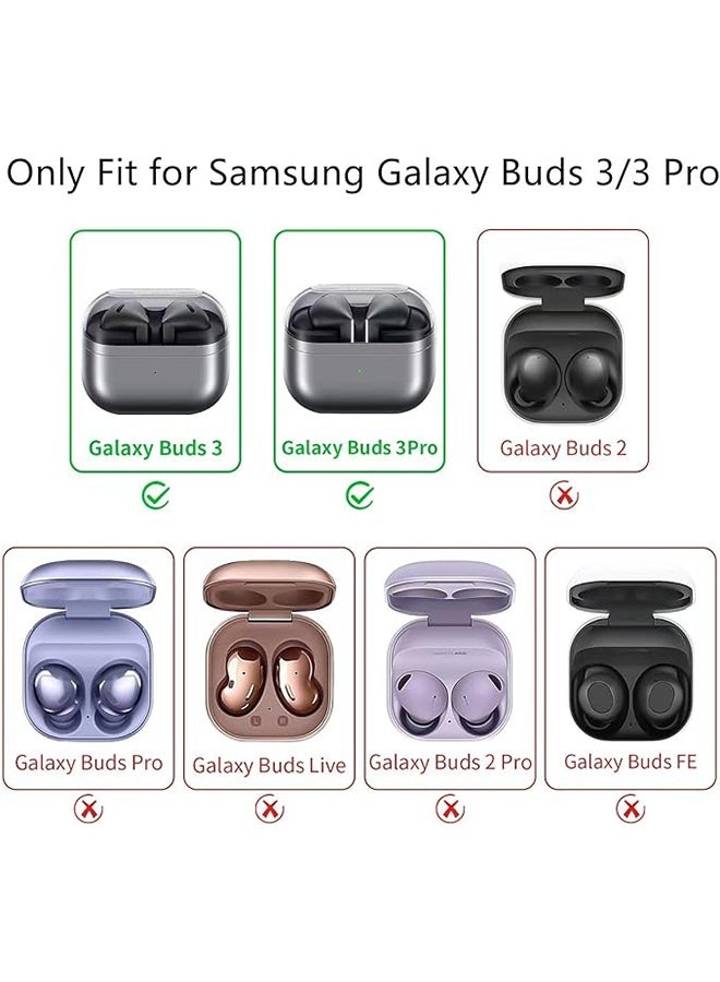 Earphone Housing and Cleaning kit, Compatible with Samsung Galaxy Buds 3 & Pro,  Soft Silicone Rugged Shockproof Case, Accurate Cut-outs - Black - Image 2