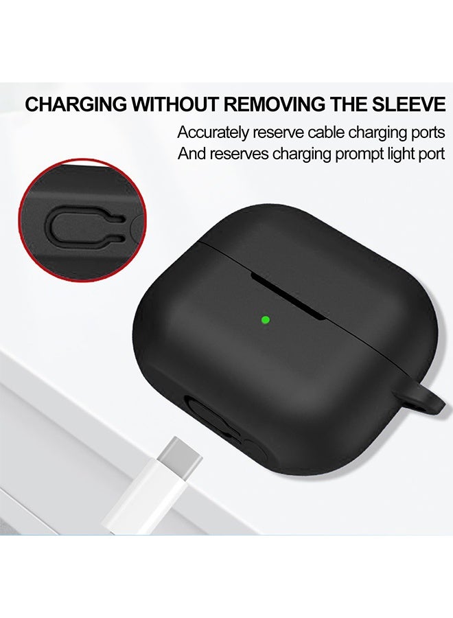 Earphone Housing and Cleaning kit, Compatible with Samsung Galaxy Buds 3 & Pro,  Soft Silicone Rugged Shockproof Case, Accurate Cut-outs - Black - Image 4