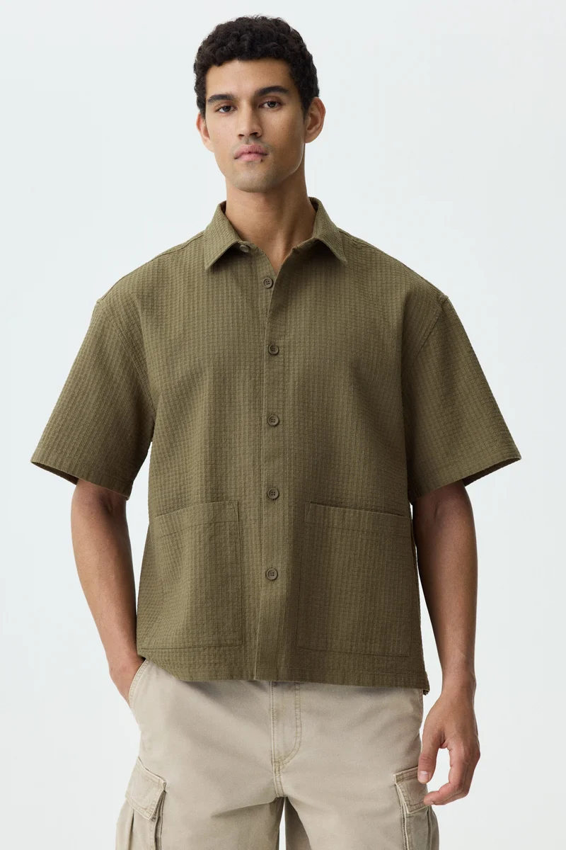 Relaxed Fit Linen-blend shirt