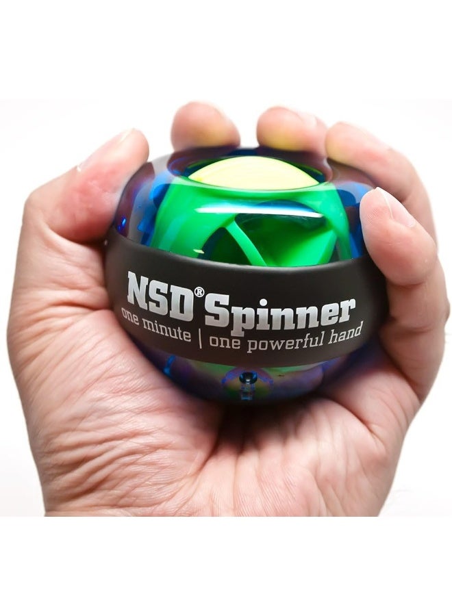 NSD Essential Crystal Spinner Gyro Ball | Grip Strengthener for Forearms, Wrist & Hands | String Start Design, Up to 18,000 RPM | Portable Wrist Trainer & Workout Equipment | Ideal for Desk Workers, Athletes & Musicians - Image 1