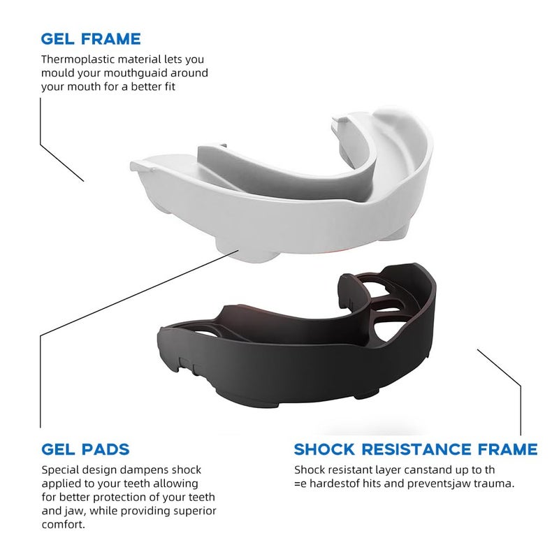 Proberos ® Mouth Guard Sports with Case, Dental Protection for Adults & Teens, Ideal for Boxing, MMA, Football, Martial Arts, Custom Fit, BPA-Free, Comfortable, Durable, Easy to Clean, Black - Image 5