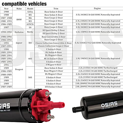OSIAS مضخة وقود عالية الضغط من OSIAS بديل عالمي لبينتلي فيات إيجل ميداليون لانشيا ألفا روميو فولكس فاجن جاكوار 0580464070 12 فولت بنزين - Image 5