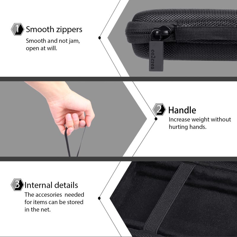 Co2Crea حافظة co2CREA صلبة متوافقة مع محرك الأقراص الصلبة المحمول Samsung T7 Shield T9 (حافظة سوداء) - Image 5