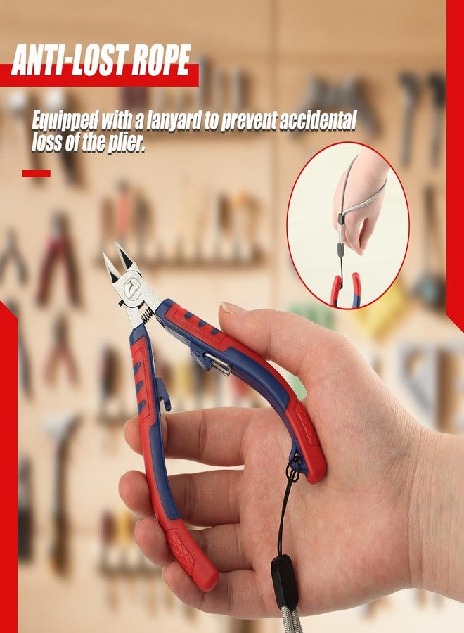 GOLD DEER Side Cutting Pliers Ultra Sharp Electronics Pliers Model Cutter Side Cutter Diagonal Wire Cutting Pliers Flush Cutters Wire Snips Clippers For Cut Electronics Wires Jewelry Diy - Image 4