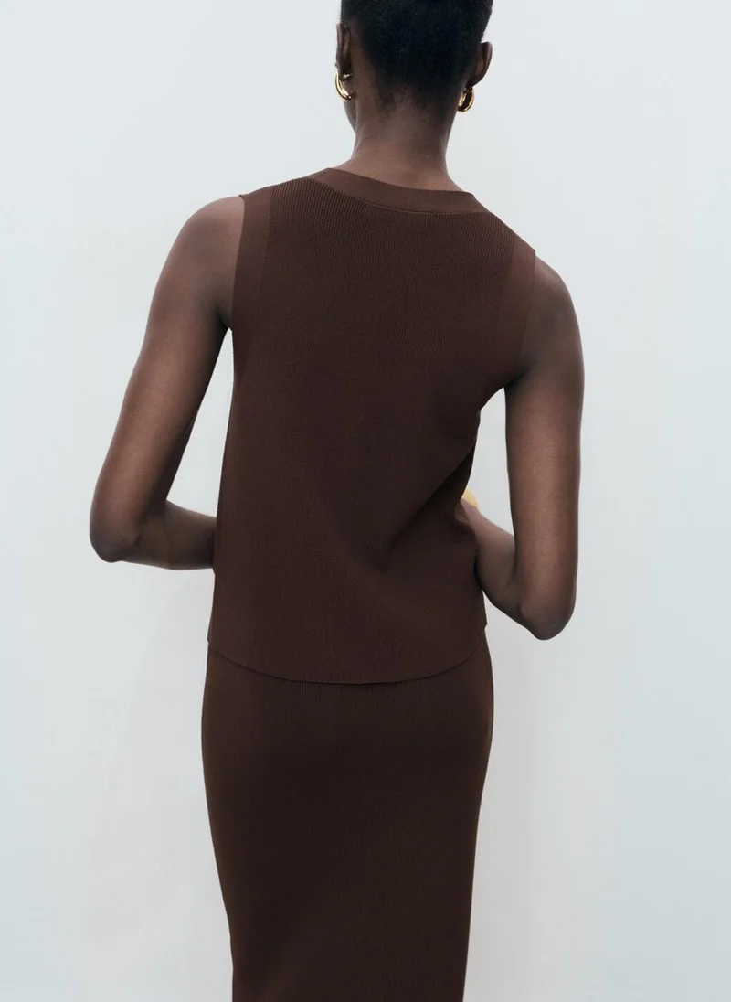 MANGO Fine-knit gilet