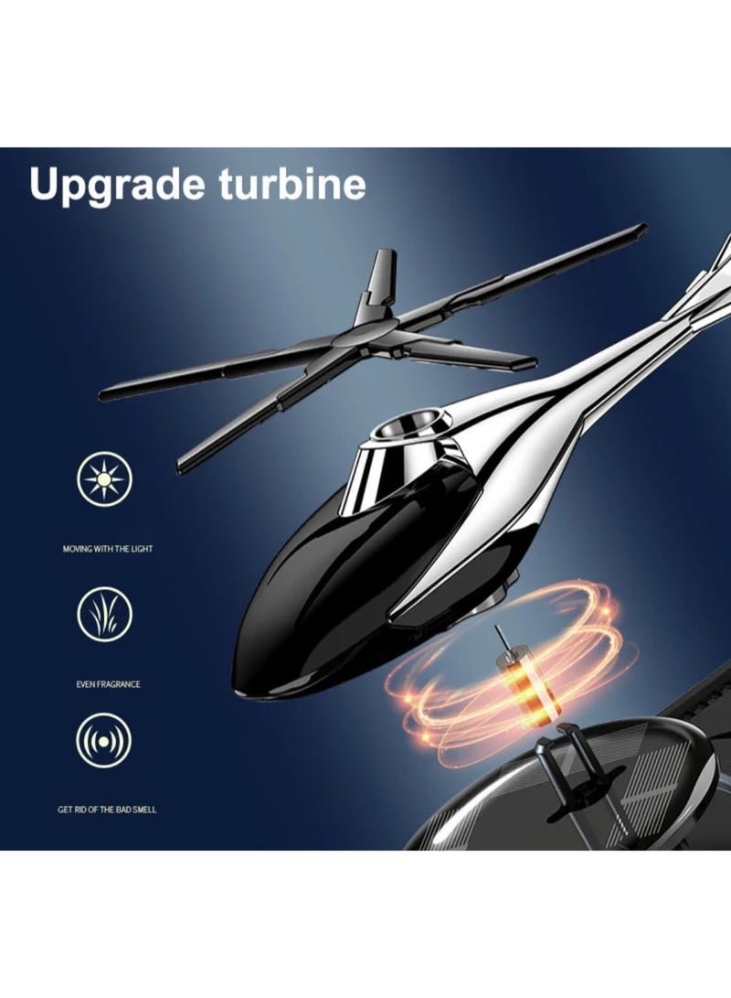 Raxoom Car Air Freshener, Helicopter Solar Energy Rotating Aromatherapy Aviation Al Alloy Diffuser, Interior Decoration Accessories Diffuser Home Car &office Freshener Office Single Day 1 PC Essential - Image 2