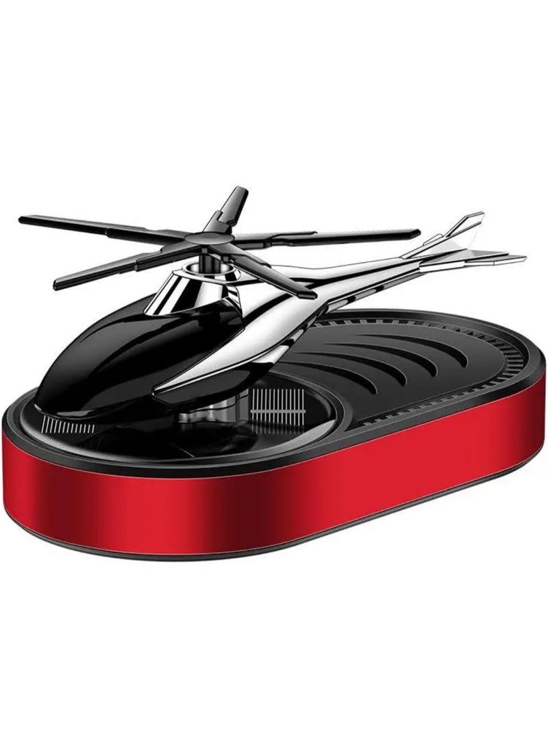 Raxoom Car Air Freshener, Helicopter Solar Energy Rotating Aromatherapy Aviation Al Alloy Diffuser, Interior Decoration Accessories Diffuser Home Car &office Freshener Office Single Day 1 PC Essential - Image 3
