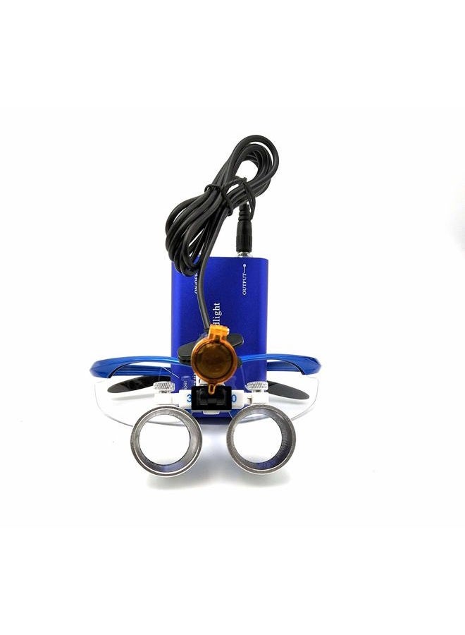 EAST Brand 3.5X 420mm Working Distance Optical Glass Surgical Binocular Loupes and LED Head Light Lamp with Filter Aluminum Box Style (Blue) - Image 3