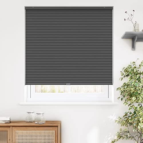 LazBlinds Cordless Cellular Shades Blackout Privacy Honeycomb Shades for Home Thermal Insulation Noise Reduction Blinds for Windows 20 W x 64 H Black - Image 3