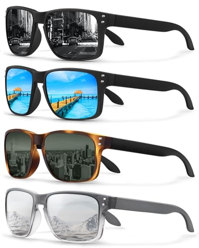 KUGUAOK Polarized Square Sunglasses For Men and Women Matte Finish Sun Glasses UV Protection Glasses - Image 1