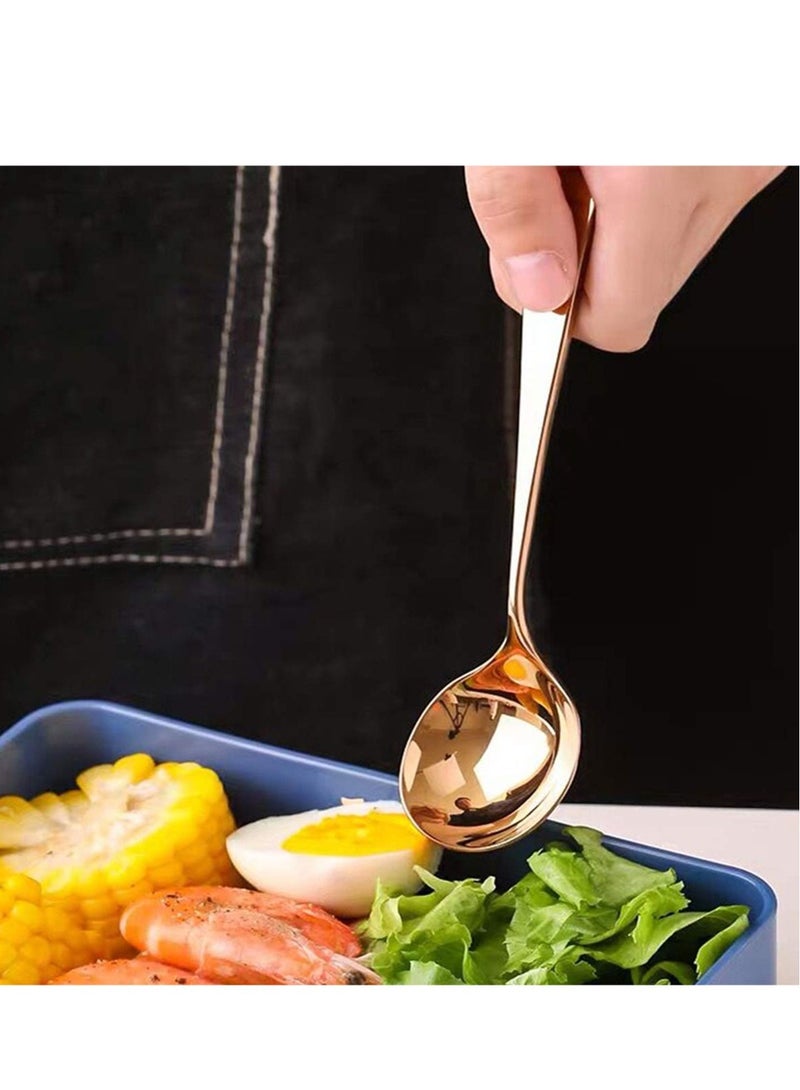 6-Piece Plated Decorating Spoon Set for Cakes and Plates, Ideal for Drizzling, Drawing, and Artistic Food Presentation - Image 2