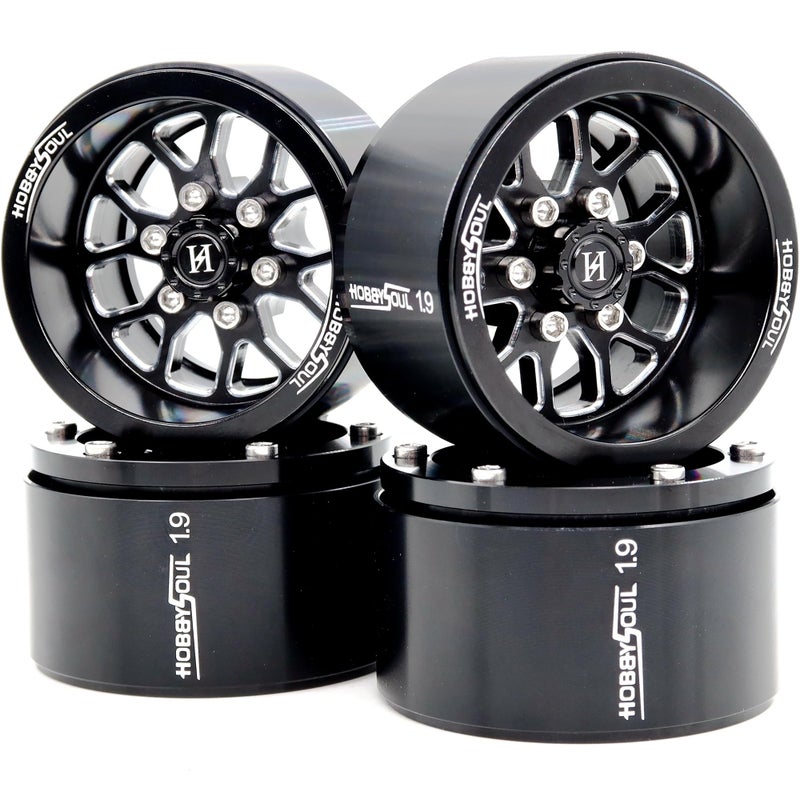 HOBBYSOUL 4pcs 19 Beadlock Wheels 105mm Negative Offset Rims 33mm Wide for RC 110 Crawler TRX4 SCX10 Gen8 Upgrades - Image 3
