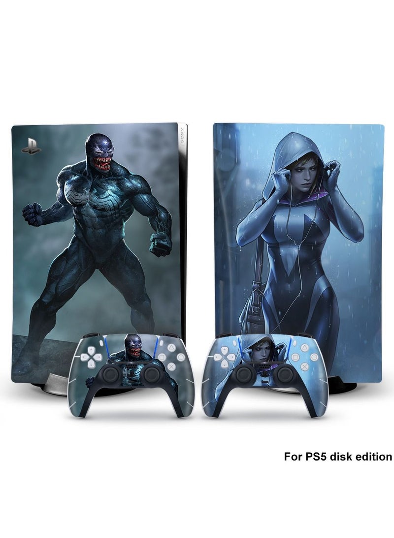 NIBEMINENT Suitable for PS5 Optical Drive Version Game Console Protector Sticker  - Image 1