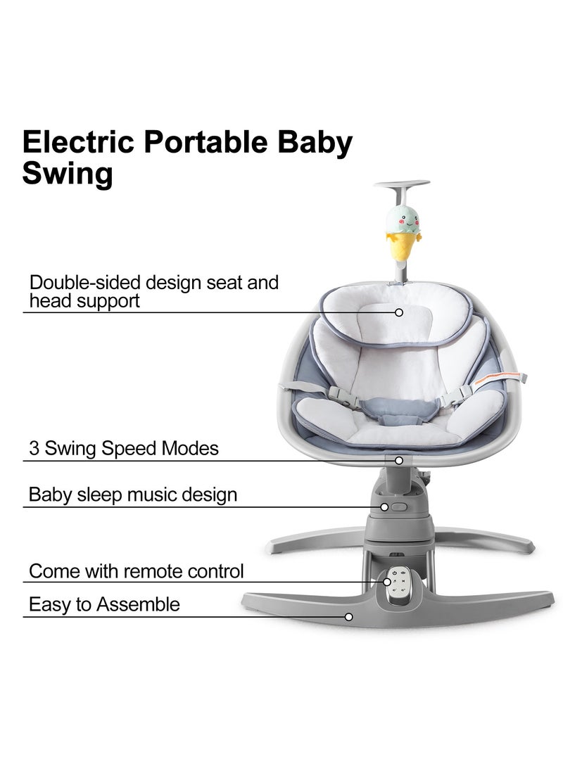Portable Electric Remote Baby Swing and Rocking Chair with music