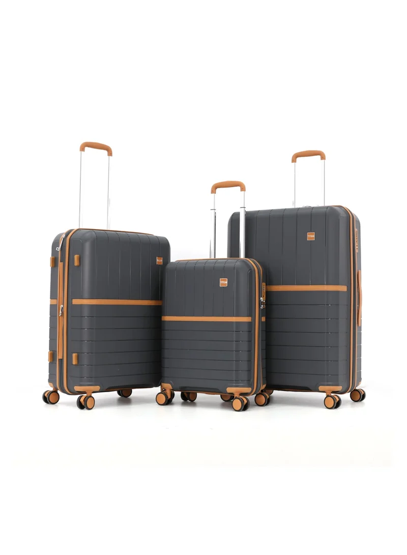 تيتان TITAN Double Spinner Luggage with Digital Lock for All Tastes L 28-M 24-S 20 Grey