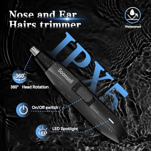 Soonsell Manscape Beard Trimmer for Men,Ball Shaver,Nose Hair Clippers,Electric Razor,Hair Clippers for Men,4 IN1 Men's Grooming Kit,LED Display,Waterproof,Wet/Dry Trimmer - Image 5