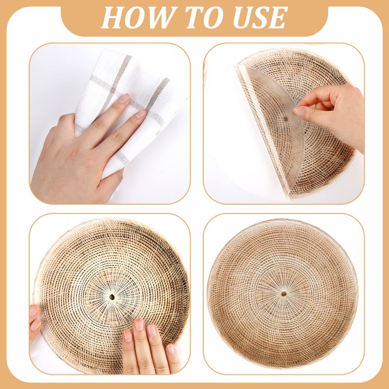 Glenmal 18 Pcs Boho Basket Wall Decals Round Wall Sticker Modern Decor Peel and Stick Decor Sticker Removable Boho Stickers Rustic Art for Bedroom Office, Stickers Only(Elegant Style) - Image 4