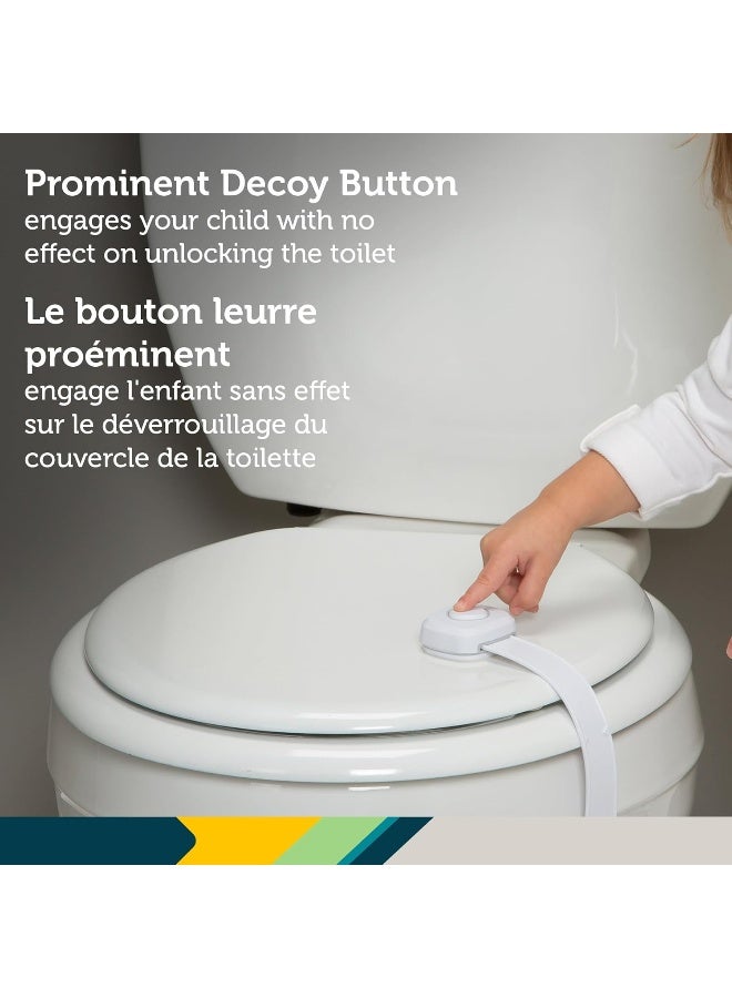 Safety 1st OutSmart Toilet Lock, White, 1 Count (Pack of 1) - Image 3