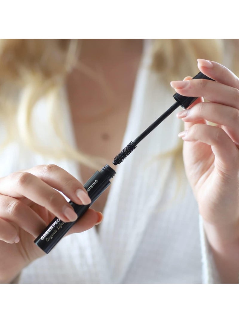 Green Apple Natural Black Mascara for Sensitive Eyes Green People Volumising Mascara Black 7ml Mineral Pigments for Long Lasting Colour Pregnancy Safe Gluten Free and Cruelty Free - Image 4