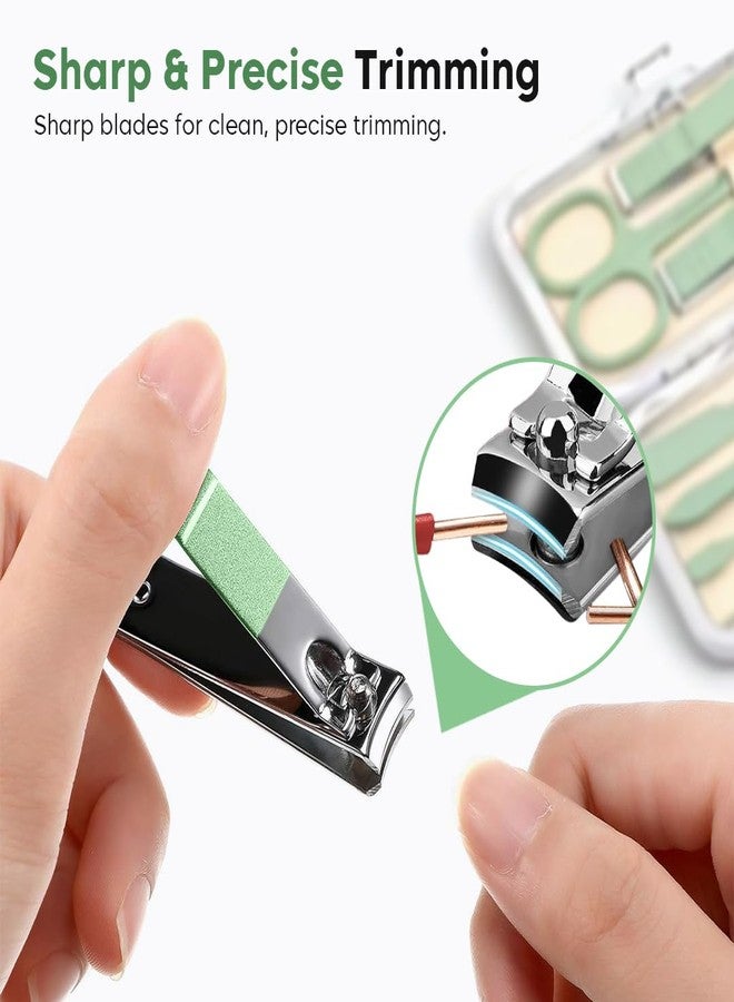 Gleva 7 Pieces Nail Grooming Kit, Stainless Steel Manicure Kit, Nail cutter set, Non Slip Handle, Manicure Pedicure Kit, Nails Tool Personal Care Nail Clipper Kit with Case for Women and Men - Image 4