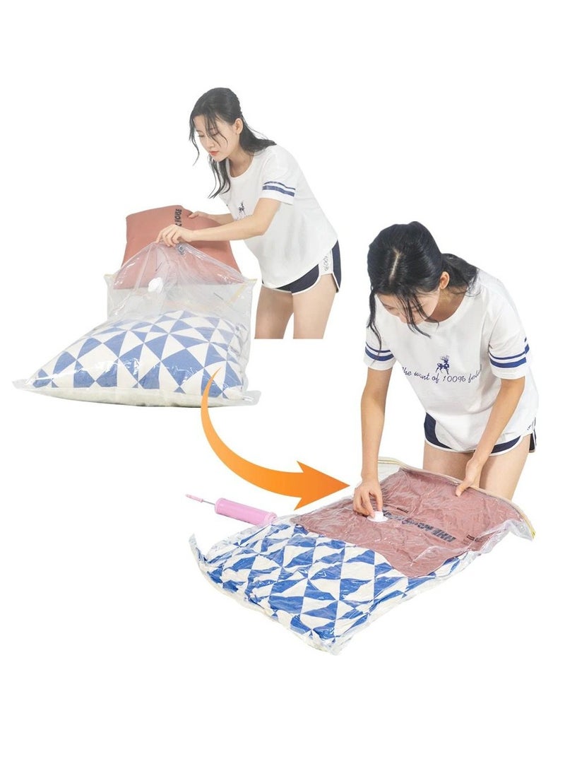 MOCOM Super Saver Vacuum Storage Bags 9-Pack for Comforters, Blankets, Clothes, Pillows, Travel Space Saver Seal Bag Hand Pump Included - 9 Pack - Image 2