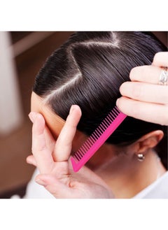 Patelai 3-Piece Styling Comb Set: Fluffy Brush, Rat Tail Comb, and Triple Back Combing Comb for Women (Rose Red)  - Image 4