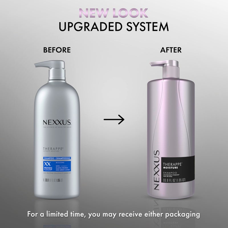 Nexxus شامبو نيكسيز ثيرابي المرطب Ultimate Moisture للشعر الجاف خالي من السيليكون، بروتين فيوجن المرطب مع بروتين الإيلاستين وكافيار أخضر 33.8 أونصة - Image 3