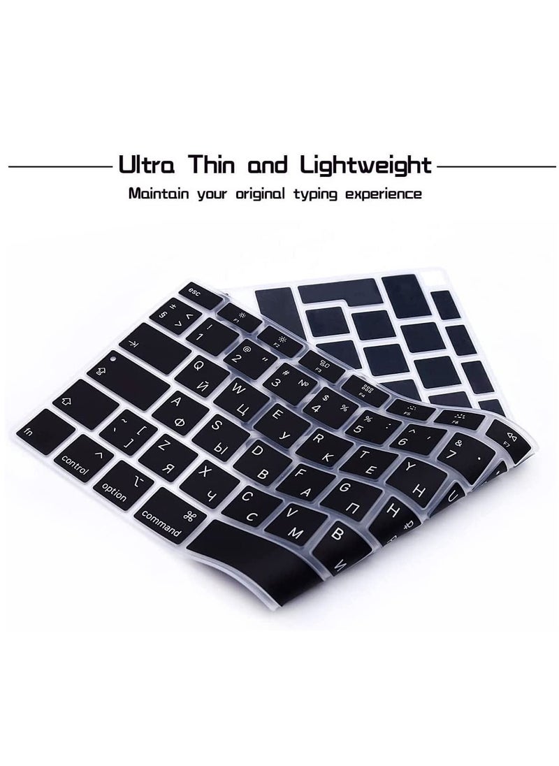 Ntech Ultra Thin Russian Language Silicone Keyboard Cover Skin For MacBook Air 13 Inch 2020 With Touch ID (MODEL A2179 and A2337 M1 Chip,UK/EU Layout) Keyboard Accessories Protector  - Image 5