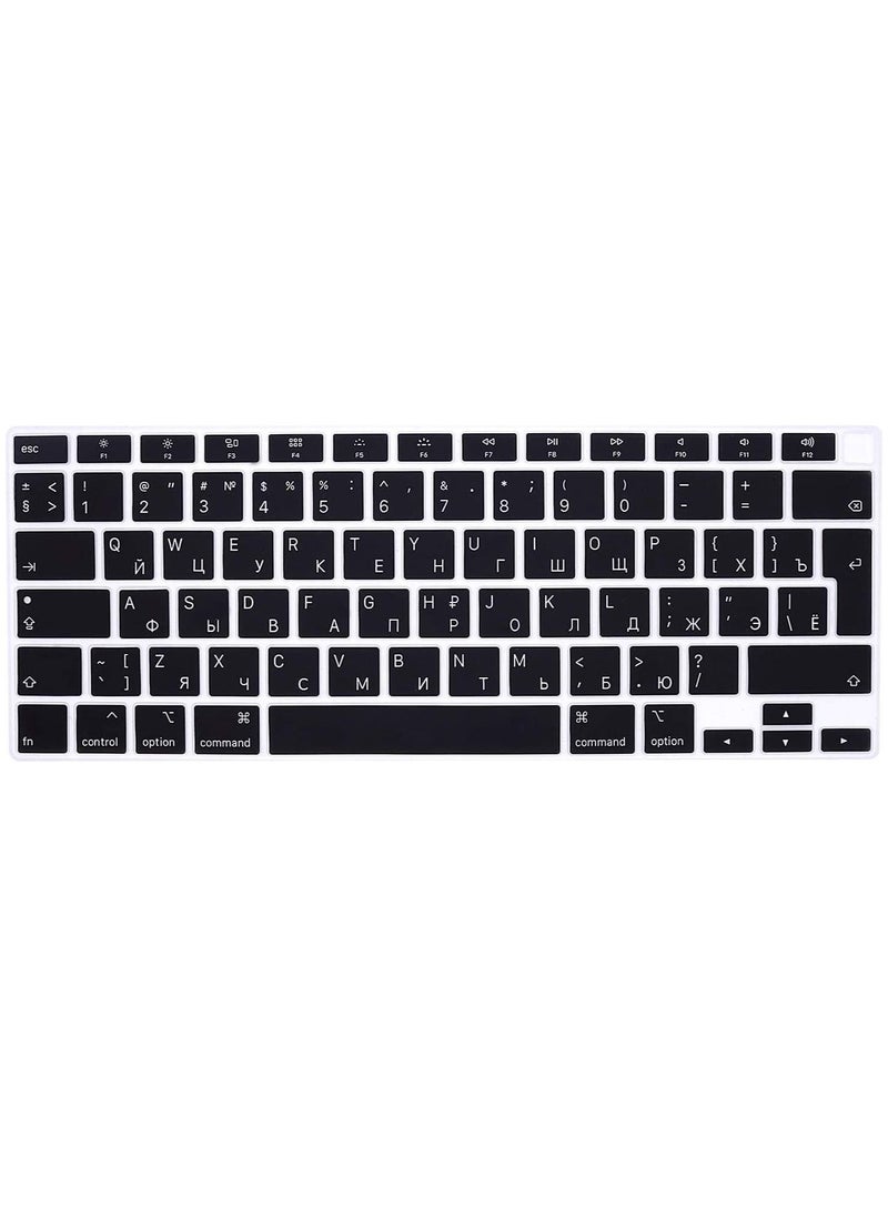 Ntech Ultra Thin Russian Language Silicone Keyboard Cover Skin For MacBook Air 13 Inch 2020 With Touch ID (MODEL A2179 and A2337 M1 Chip,UK/EU Layout) Keyboard Accessories Protector  - Image 1