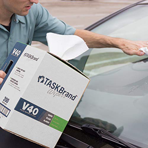 TaskBrand مناديل TaskBrand N-V040CGW سحب مركزي بيضاء 10 × 12 (لفة من 200) - Image 3
