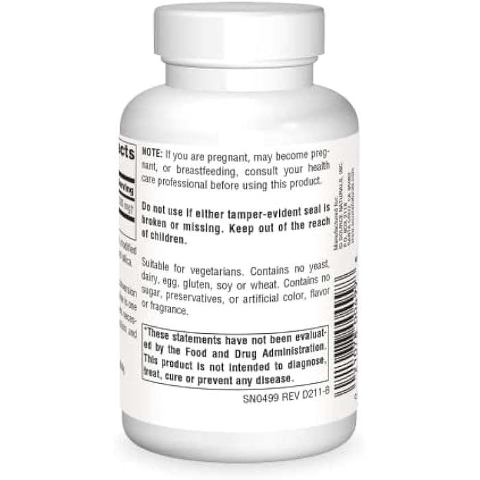 Source Naturals Acetyl L-Carnitine 500mg, 60 Tablets - Image 4