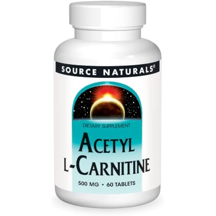 Source Naturals Acetyl L-Carnitine 500mg, 60 Tablets - Image 1