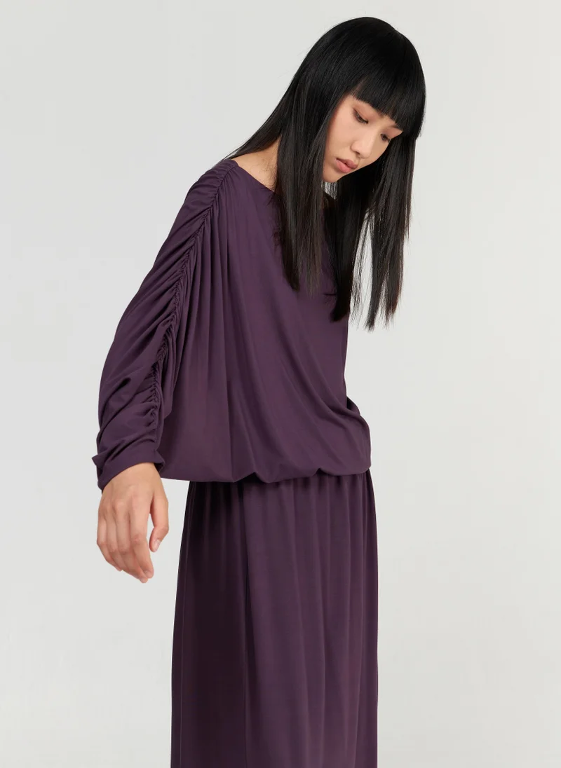 leem  Asymmetric Batwing Sleeve Dress for Women | Best Price UAE