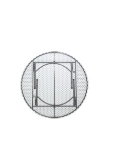 Generic Portable round table with a diameter of 180 cm, white top and steel frame  - Image 4