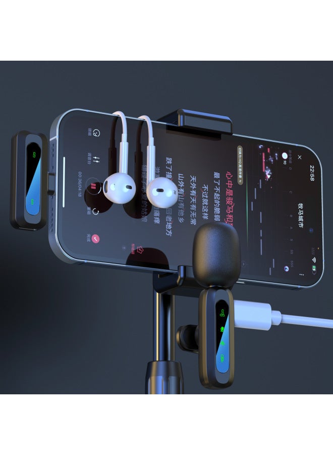 Neutral J3 Wireless Lavalier Microphone Digital Display Version Video Recording Intelligent Noise Reduction Mini Microphone - Image 3