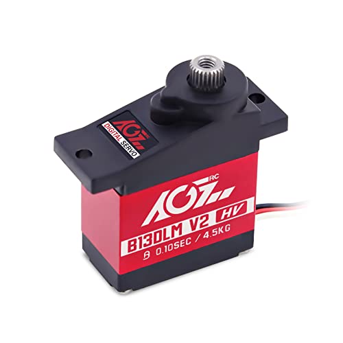 AGFRC Sub-Micro Servo Motor - Upgrade Metal Case Titanium Gear 4.5kg HV Mini Servo for 1/14 1/18 1/24 RC Cars Planes (B13DLM V2) - Image 1