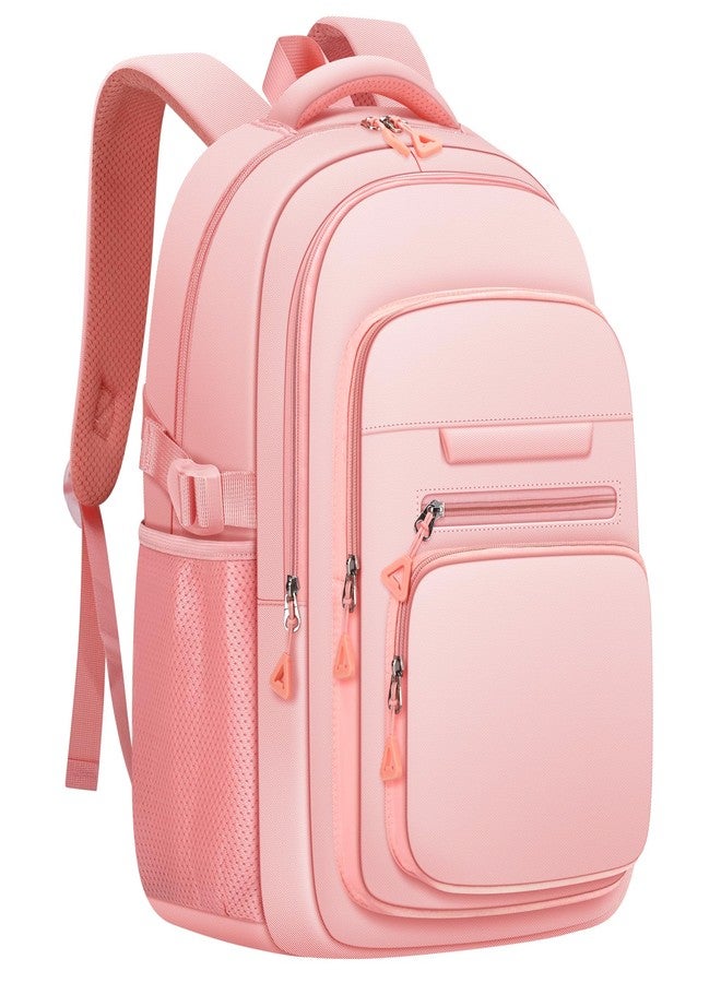 PRAGARI Cute Backpack for School Girls Aesthetic Backpack Women College Bookbag Large Students Laptop Bag Travel Casual, Pink, Large, School,casual,outdoor,travel,sports,work - Image 1