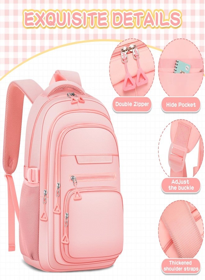 PRAGARI Cute Backpack for School Girls Aesthetic Backpack Women College Bookbag Large Students Laptop Bag Travel Casual, Pink, Large, School,casual,outdoor,travel,sports,work - Image 4
