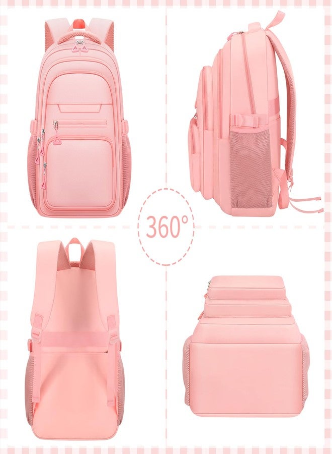 PRAGARI Cute Backpack for School Girls Aesthetic Backpack Women College Bookbag Large Students Laptop Bag Travel Casual, Pink, Large, School,casual,outdoor,travel,sports,work - Image 5