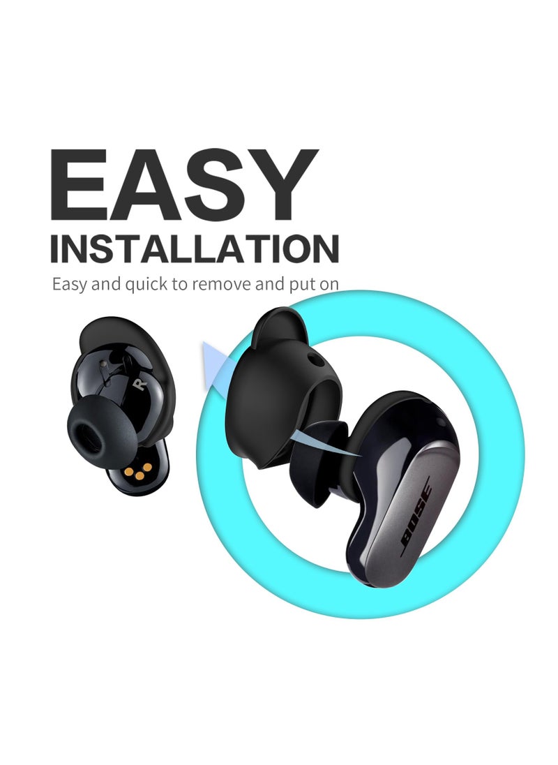 SYOSI - 3 Pairs Silicone Ear Tips Covers for Bose QuietComfort Earbuds II, Anti Slip Wingtips Silicone Sport Ear Tips Replacement Ear Tips Protective Silicone Tips Scratch Resistant Silicone Tips for Bose - Image 1