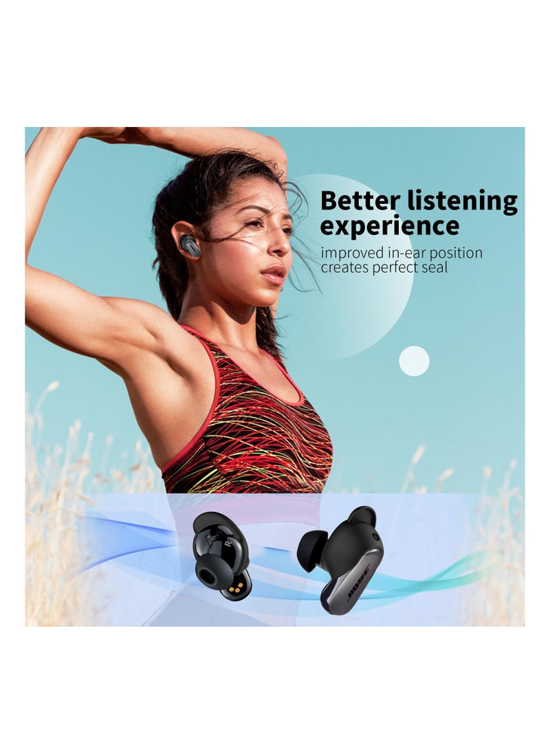 SYOSI - 3 Pairs Silicone Ear Tips Covers for Bose QuietComfort Earbuds II, Anti Slip Wingtips Silicone Sport Ear Tips Replacement Ear Tips Protective Silicone Tips Scratch Resistant Silicone Tips for Bose - Image 1