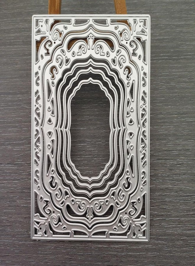 Kashoer Lace Rectangle Frame Metal Die Cuts,Flower Border Square Frames Layering Label Card Cutting Dies Stencils for Card Making Stencil Embossing Tool Scrapbooking DIY Craft - Image 2
