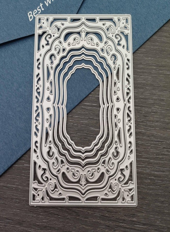 Kashoer Lace Rectangle Frame Metal Die Cuts,Flower Border Square Frames Layering Label Card Cutting Dies Stencils for Card Making Stencil Embossing Tool Scrapbooking DIY Craft - Image 4