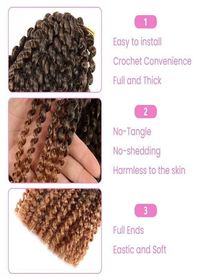 Yongyi 8 Inch Passion Twist Hair Short Marlybob Crochet Hair Marlybob Marlybob Crochet Braids Hair Crochet Hair For Black Women (8 Inch, 1B/27 9 Bundles Marlybob) - Image 3