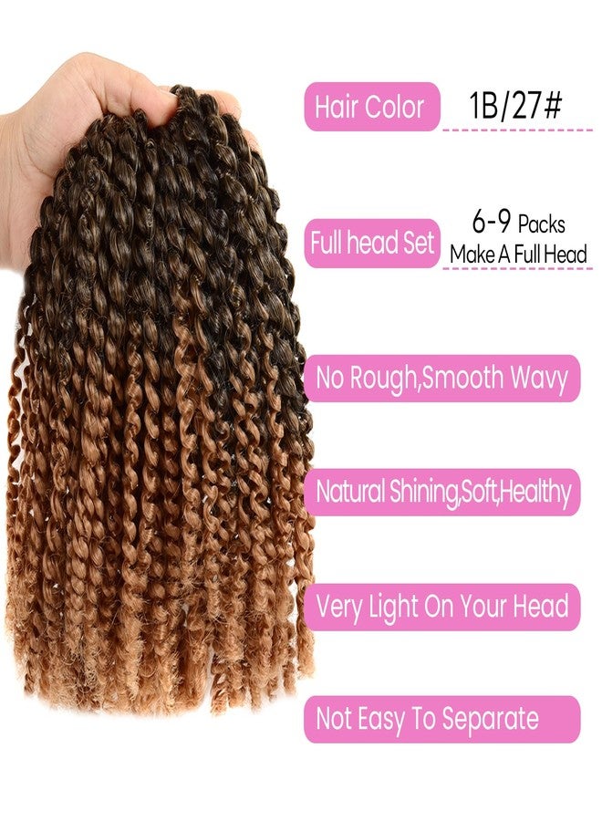 Yongyi 8 Inch Passion Twist Hair Short Marlybob Crochet Hair Marlybob Marlybob Crochet Braids Hair Crochet Hair For Black Women (8 Inch, 1B/27 9 Bundles Marlybob) - Image 2